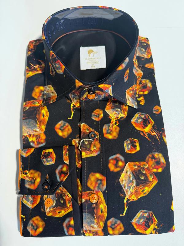Claudio Lugli High Roller Dice Print Shirt