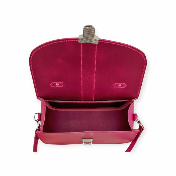 Zatchels Olympia Handmade Leather Crossbody  Handag - In Stock & Ready to Ship - Magenta