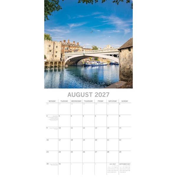 York Calendar 2027, Wall Calendars, Month To View, Travel, Gift