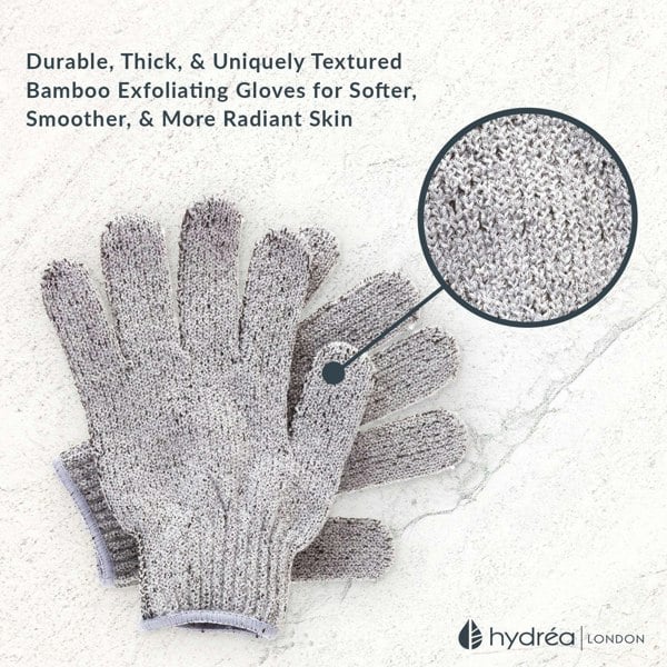 Hydréa London Carbonized Bamboo Exfoliating Gloves