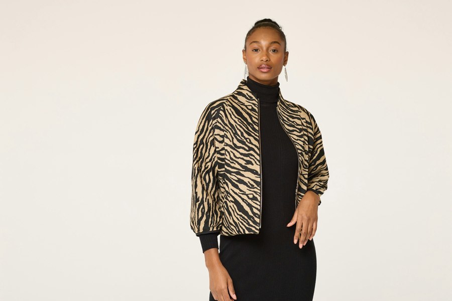 Lioness by TF Camel Zebra Jacket