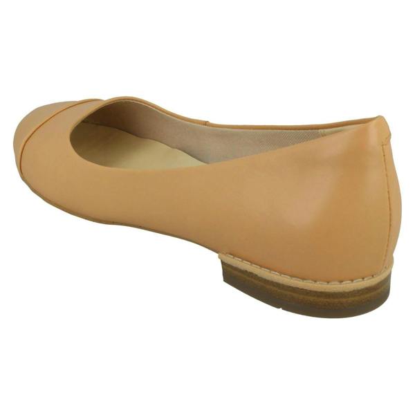 Clarks Ladies Clarks Flat Ballerina Shoes Festival Gold