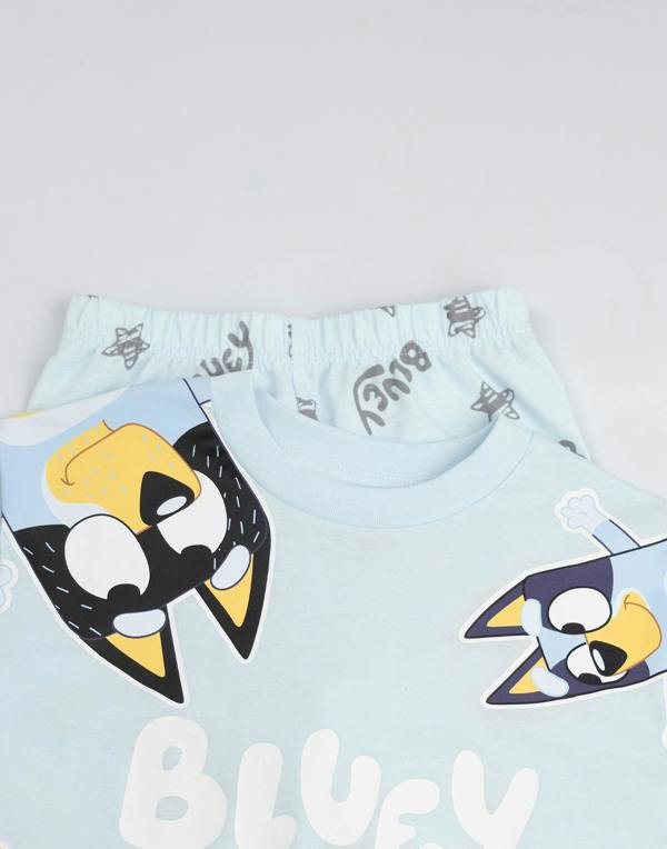 Vanilla Underground Bluey Boys Multicoloured Character Multi-Pack of 2 Long Leg Pyjama Set