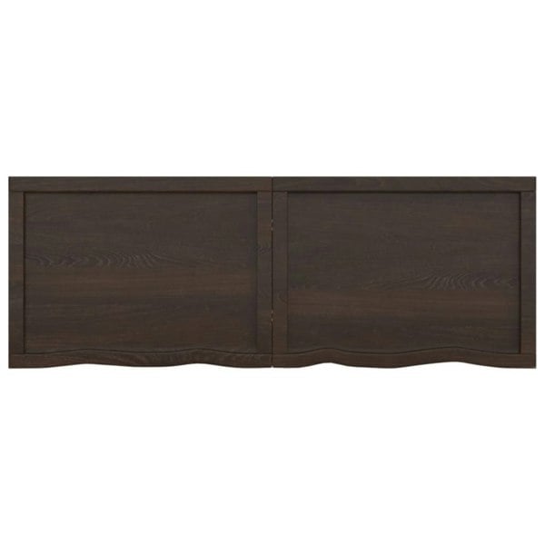 Berkfield Bathroom Countertop Dark Grey 140x50x4 cm Treated Solid Wood