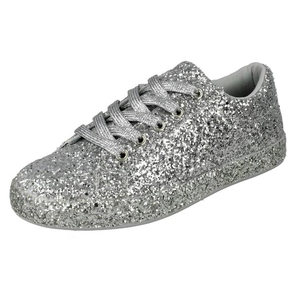 Spot On Ladies Spot On Glitter Trainers F7100