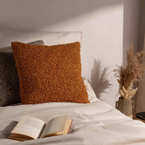 Yard Bouclé Textured Cushion Cover - Ginger