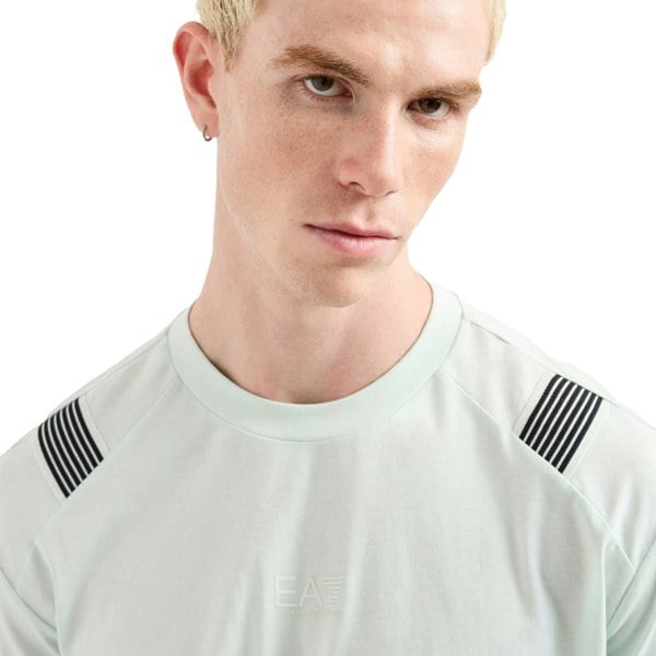 Emporio Armani EA7 EA7 Emporio Armani Visibility 7 Lines T-Shirt Pale Blue Mint