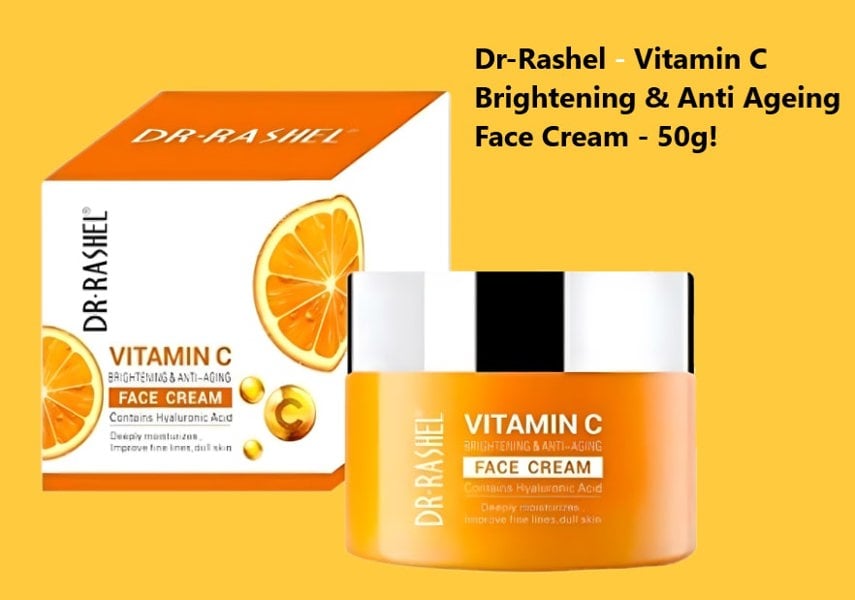Dr Rashel Vitamin C Brightening & Anti Aging Face Cream with Hyaluronic Acid - 50g Tub