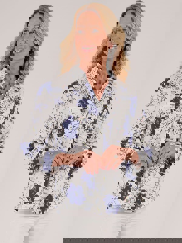 TIGI-Wear Floral Cotton Dobby Shirt