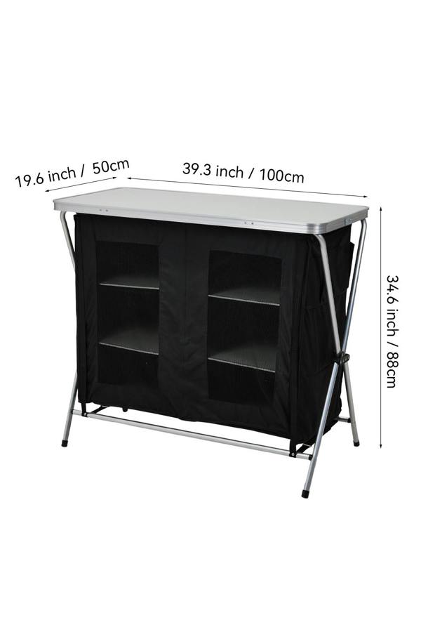 Living and Home 6-tier Portable Aluminium Alloy Camping table