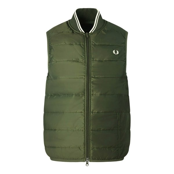 Fred Perry x Lavenham Quilted Gilet Jacket - Green