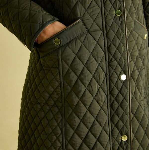 Joules ROSEWELL LONG Womens Coat Green