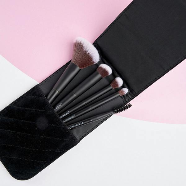 Brushworks Mini Travel Face And Eye Brush Set