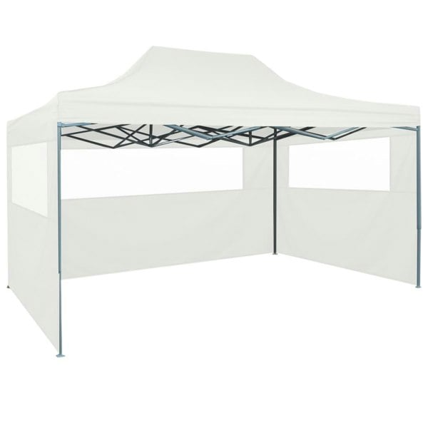 Berkfield Foldable Patry Tent with 3 Sidewalls 3x4.5 m White