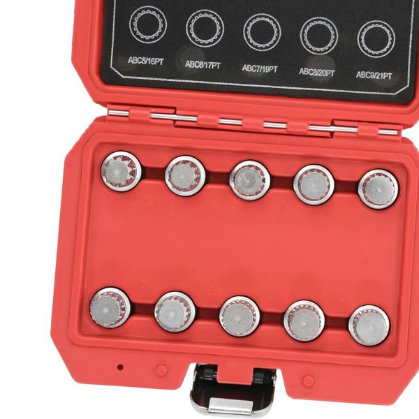 Berkfield 10 Piece Locking Wheel Nut Key Set for VW