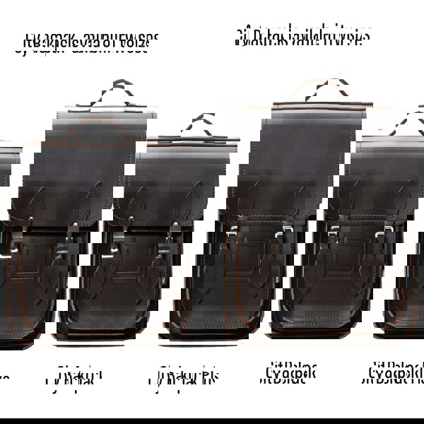 Dark Brown Leather City Backpack - Backpack - Zatchels