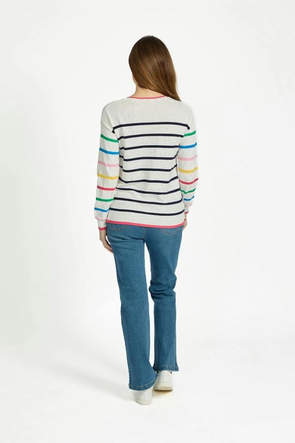Mudflower Striped Speckled Knit Jumper