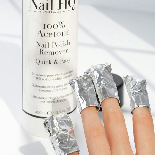 Nail HQ Gel Nail Remover Foil Wraps - 100 Pieces