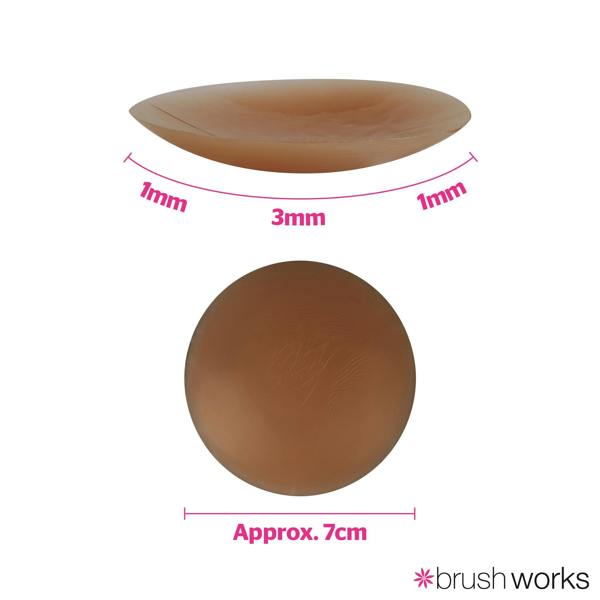Brushworks Reusable Silicone Nipple Covers Shade 5.0 - Cocoa