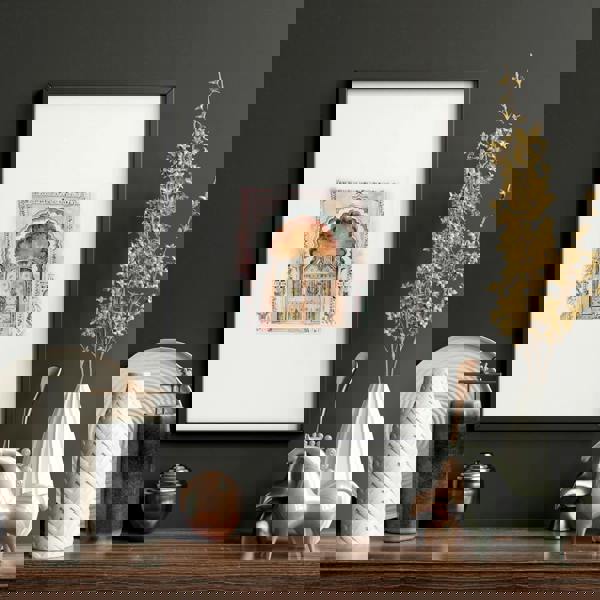 Wall Canvases For Living Room | Set of 3 Moroccan Inspired Wall art Prints