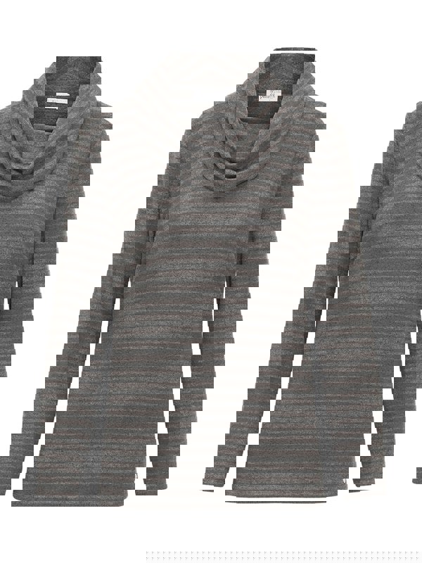 PennyPlain Supersoft Cowl Neck Top - Iron