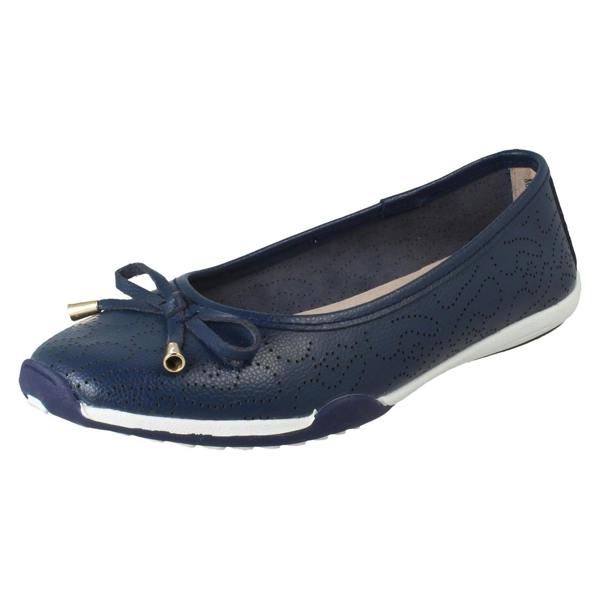 Down to Earth Ladies Down To Earth Wavey Punch Details Casual Shoes F80572