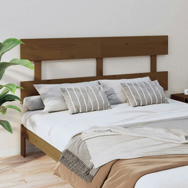 Berkfield Bed Headboard Honey Brown 154x3x81 cm Solid Wood Pine