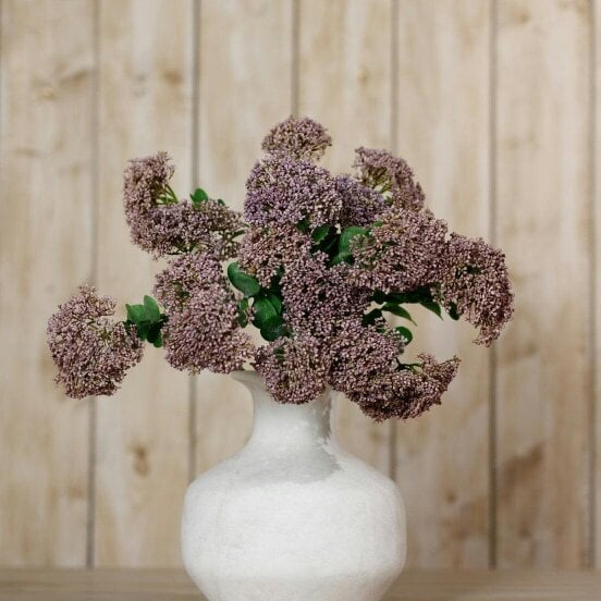 Wyld Haus Set of 3 Artificial Flowers Purple Sedum Sprays