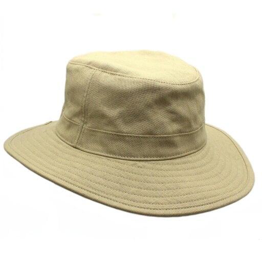 Heather Hats & Accessories Sun Resistant Irish Linen Bucket Hat, Cotton Lining, Outdoor Wear, Wheat