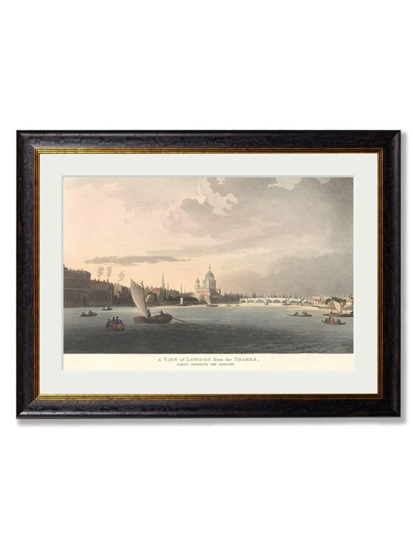 Exceptional Art c.1808 View of London from the Thames
