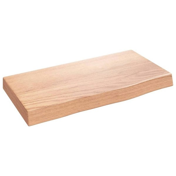 Berkfield Wall Shelf Light Brown 40x20x4 cm Treated Solid Wood Oak