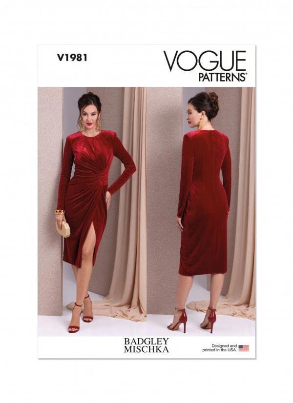 Vogue Sewing Pattern 1981, Dresses for Women, A5 (6-8-10-12-14) - Advanced