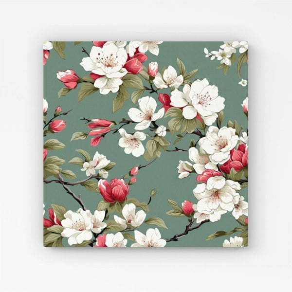 Warren Reed Pink And White Blossom Canvas