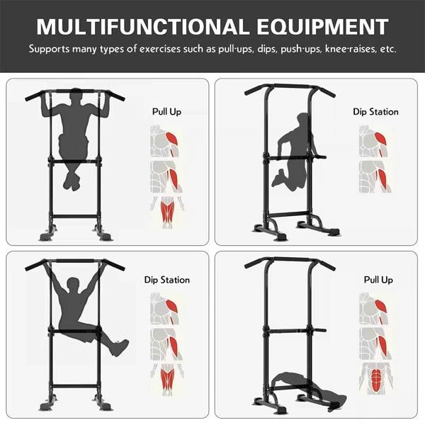 Havendro Heavy Duty Power Tower Pull Up Dip Station Multi-Function Home Gym Workout Stand