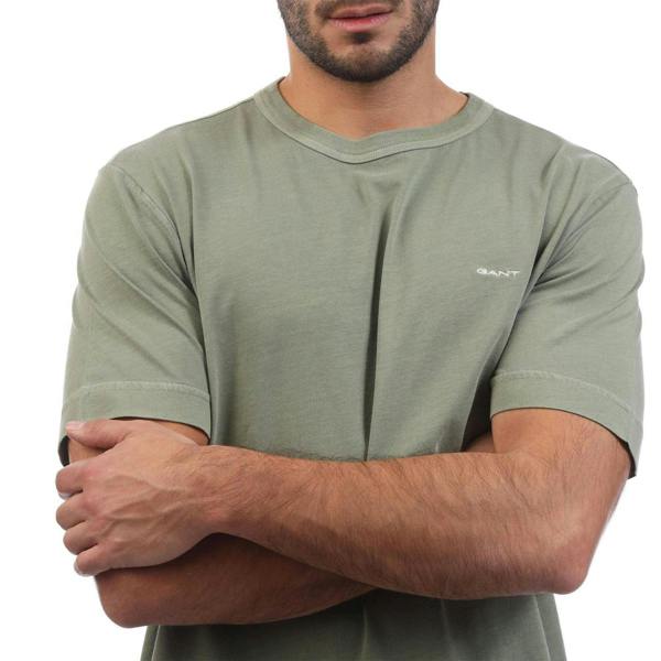 Gant Mens Logo Sunwashed T-Shirt - Green - 