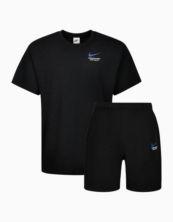 Nike Athletic T-Shirt and Short Set Black