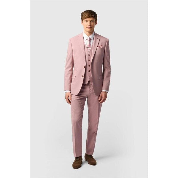 Antique Rogue Slim Fit Blake Pink Plain Jacket