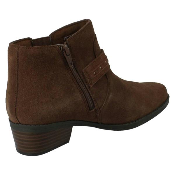 Clarks Ladies Clarks Block Heel Ankle Boots Danyelle Wish