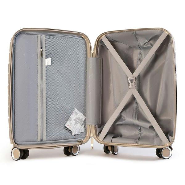 Infinity Luggage Strong Hard Shell TSA Suitcase Set 8 Wheel Cabin Luggage Holiday Travel Case