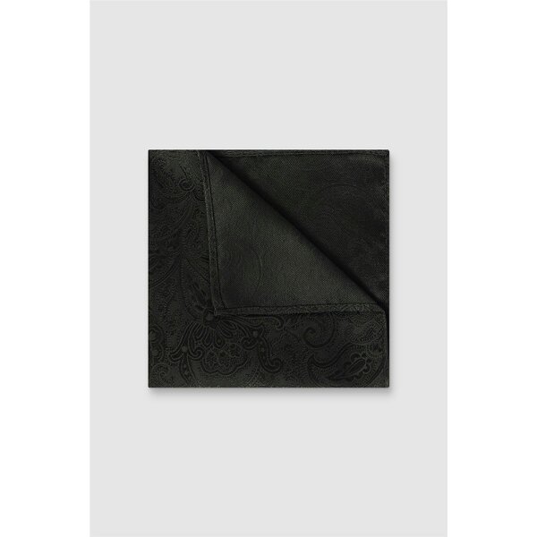 Antique Rogue Black Paisley Party Pocket Square