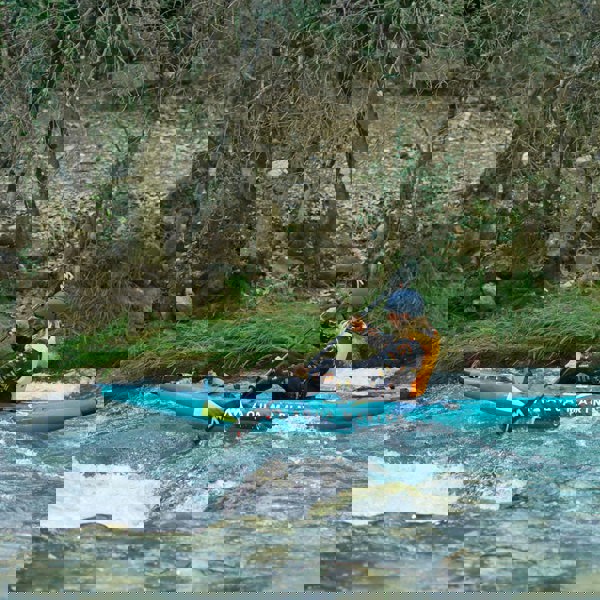 Aqua Marina Steam 312 Drop-Stitch Floor Inflatable Kayak Package for 1 Person