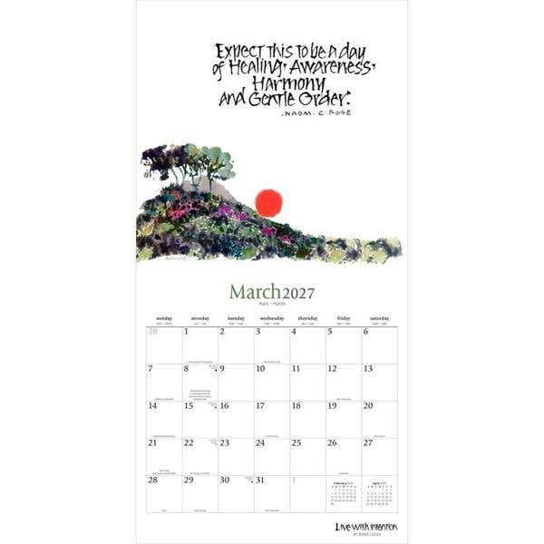 Live With Intention Calendar 2027, Wall Calendars, Month To View, Lifestyle, Gift