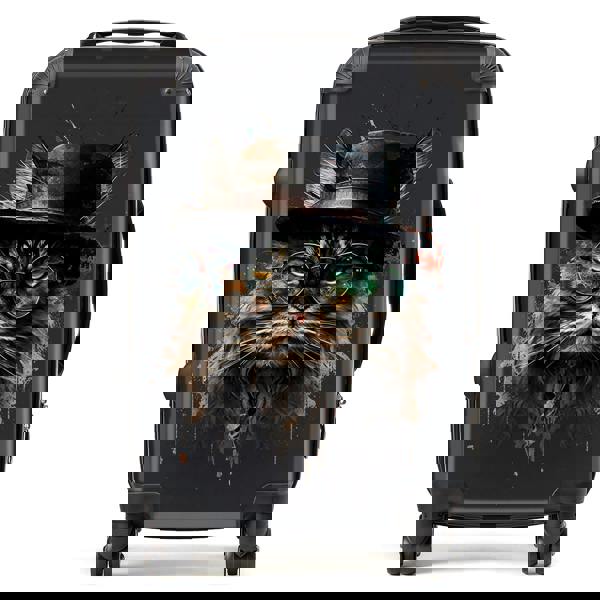 Warren Reed Maine Coon Cat With Glasses Splashart Suitcase