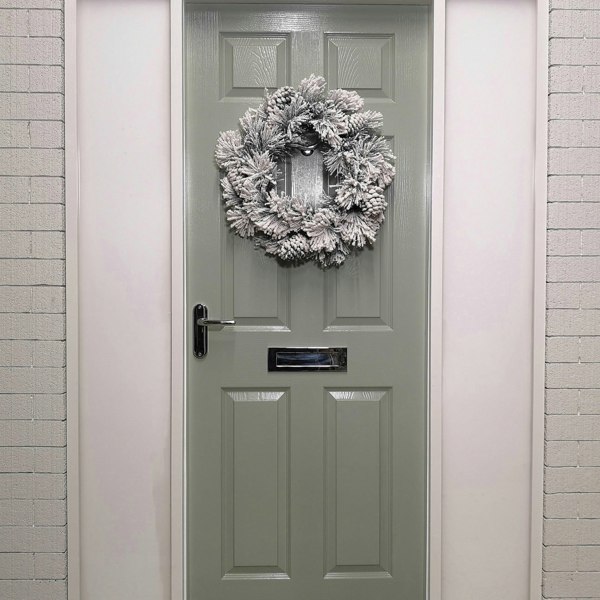 Samuel Alexander 50cm Premier Christmas Snow Flocked Door Wreath