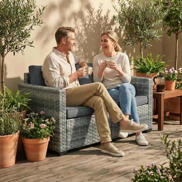 Rattan Loveseat