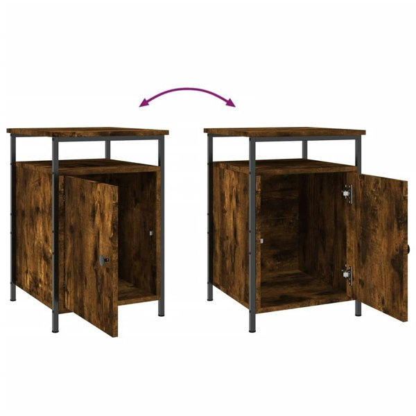 Berkfield Bedside Cabinet Smoked Oak 40x42x60 cm Engineered Wood