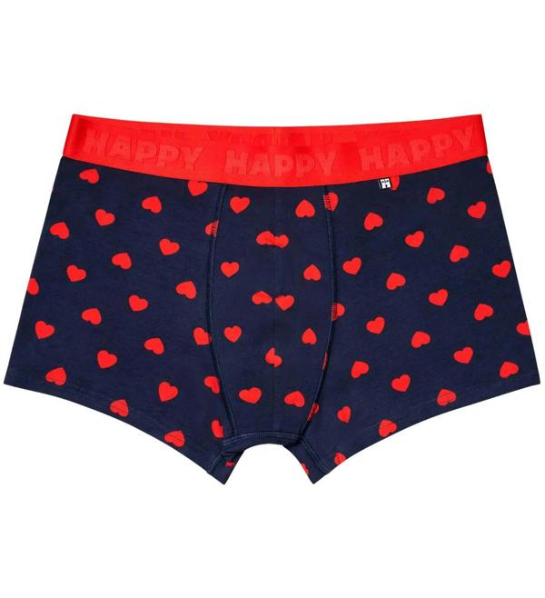 Happy Socks Hearts Boxer Trunk, Navy
