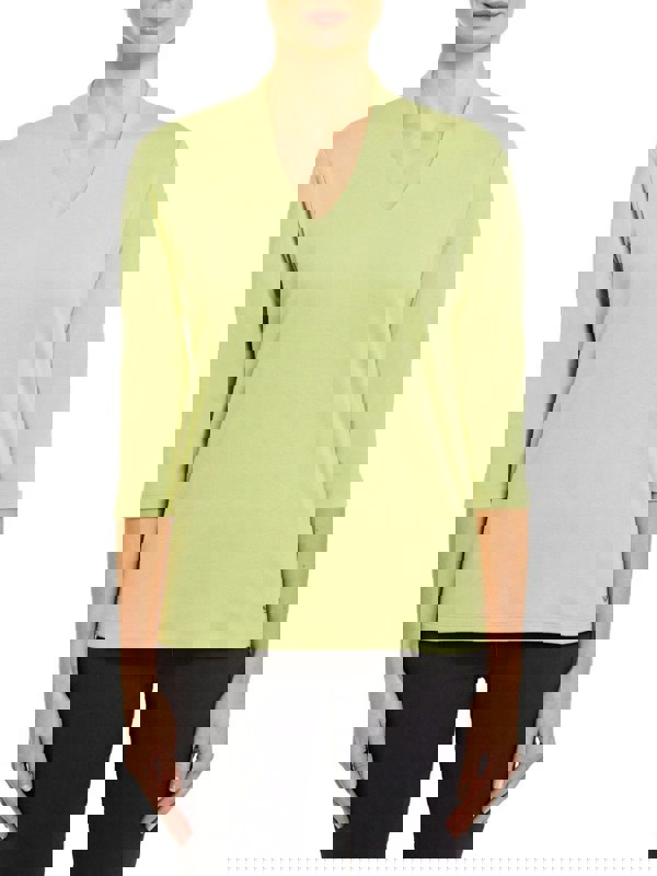 PennyPlain High Back V-neck Top - Kiwi