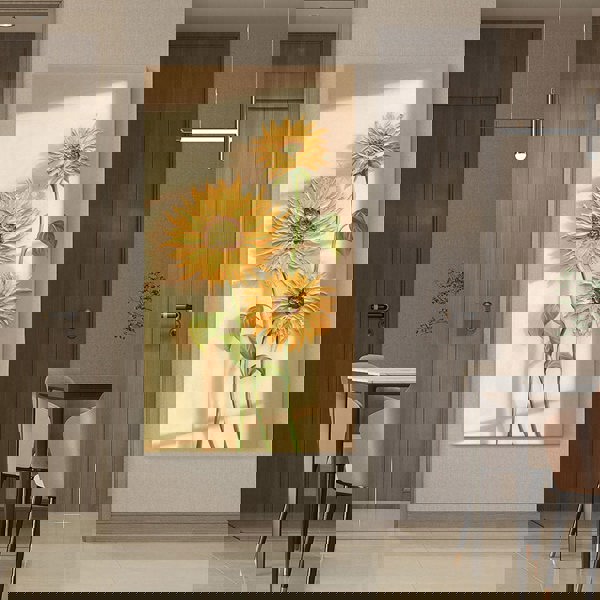 Sunflowers Leaves Framed Wall Art Print Multiple Size-Rit Concept-Rit Concept