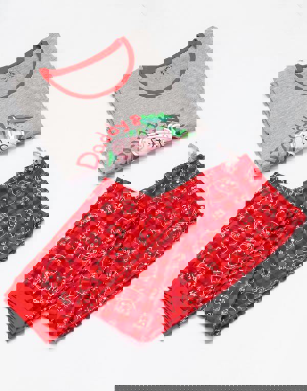 Peppa Pig Mens Red Daddy Pig Long Sleeve Long Leg Pyjama Set